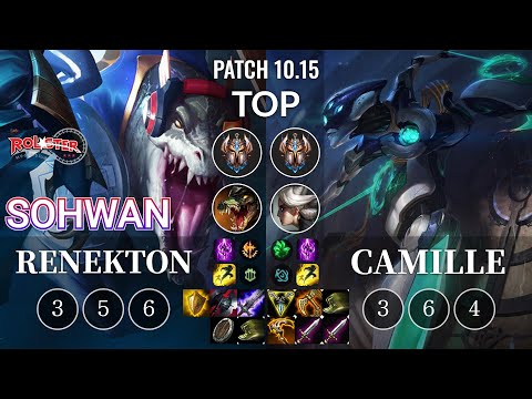KT SoHwan Renekton vs Camille Top - KR Patch 10.15