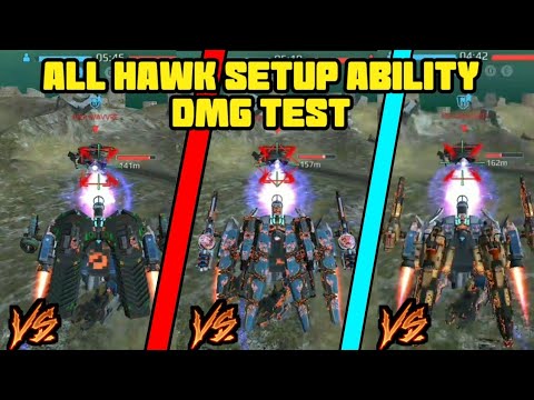 War Robots | Hawk All Weapon Setups Ability Damage Comparisons | Which Is The Best?
