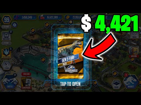 $999 CASH SPENT in JURASSIC WORLD THE GAME!