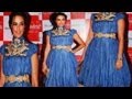 Sexy Neha Dhupai In Blue Dress Looks Beautiful