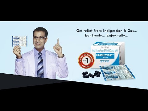 Unienzyme tablets no more stomach gas eat freely