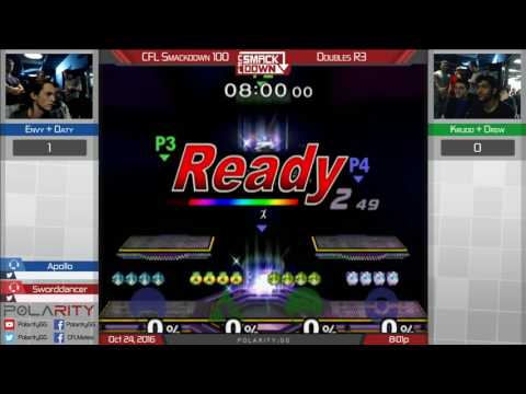 CFL Smackdown 100 Melee - Envy + Oaty vs Krudo + Drew - Doubles Winners Quarters