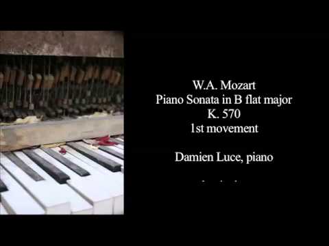 Mozart : Piano Sonata in B flat major (1st mvt) - Damien Luce, piano