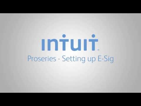 Intuit Proseries Esignature Setup Trial