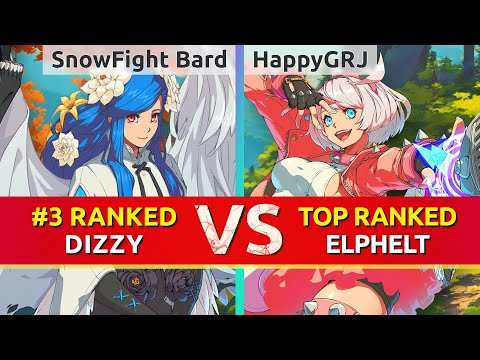 GGST ▰ SnowFight Bard (#3 Ranked Dizzy) vs HappyGRJ (TOP Ranked Elphelt). High Level Gameplay