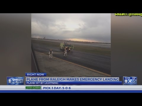 Plane from Raleigh forced to make emergency landing after lightning strike