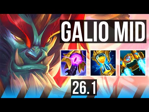 GALIO vs AZIR (MID) | 42K damage | KR Master | 26.1