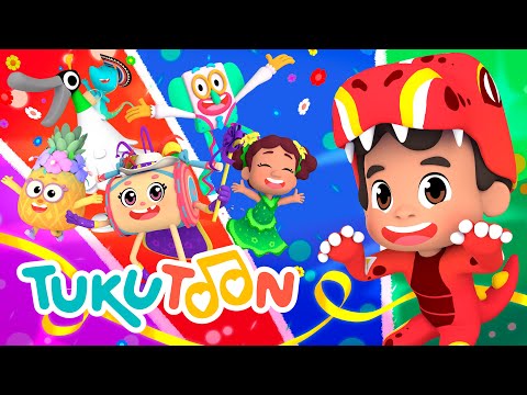 Carnaval de Mil Colores 🎉💚❤️💙💜💛🎶 #Tukutoon 🥁 #CancionesInfantiles 👧🏾