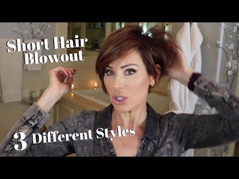 HOW TO STYLE SHORT HAIR: Easy Blowout + 3 CUTE Styles! | Dominique Sachse