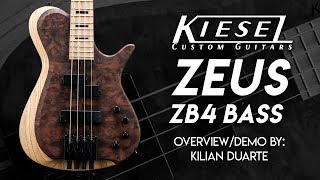 Video thumbnail for Kiesel Guitars - Zeus ZB4 Bass Overview/Demo - Kilian Duarte by Kiesel Guitars
