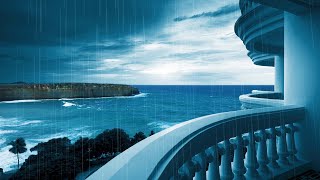 Rainstorm &amp; Ocean Waves | Sleep or Study Better with Rain White Noise | 10 Hours