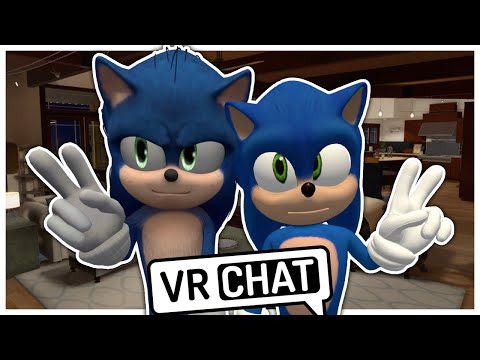 Movie Sonic Meets Another Movie Sonic In VR CHAT?!