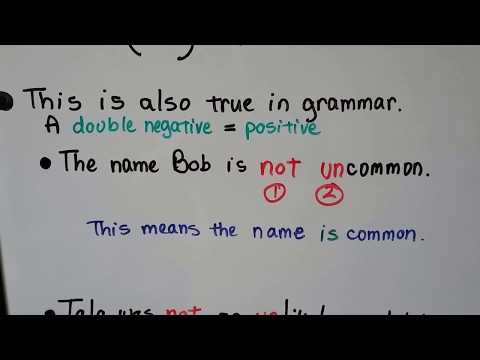 Double Negatives (English Grammar)