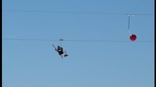 preview picture of video 'Zip wire in Val Thorens, March 2014'