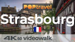 Walking in STRASBOURG / France 🇫🇷- Around the Old Town - 4K 60fps (UHD)