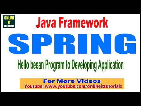 Java Framework Tutorial Hello Beean Program To Developing Application Onlineit Tutorials