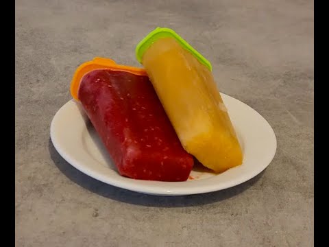 Glace à l'eau au citron et framboise