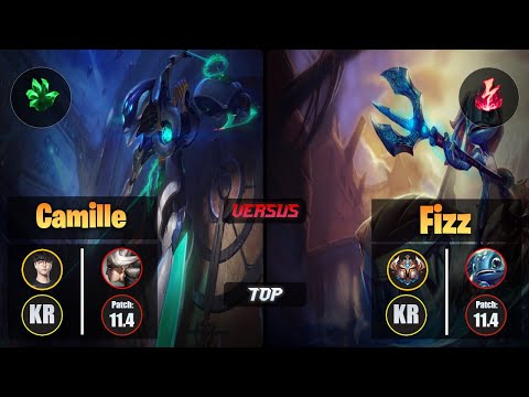 Roach CAMILLE (Top) [Grasp of the Undying] VS FIZZ - Challenger KR Patch 11.4