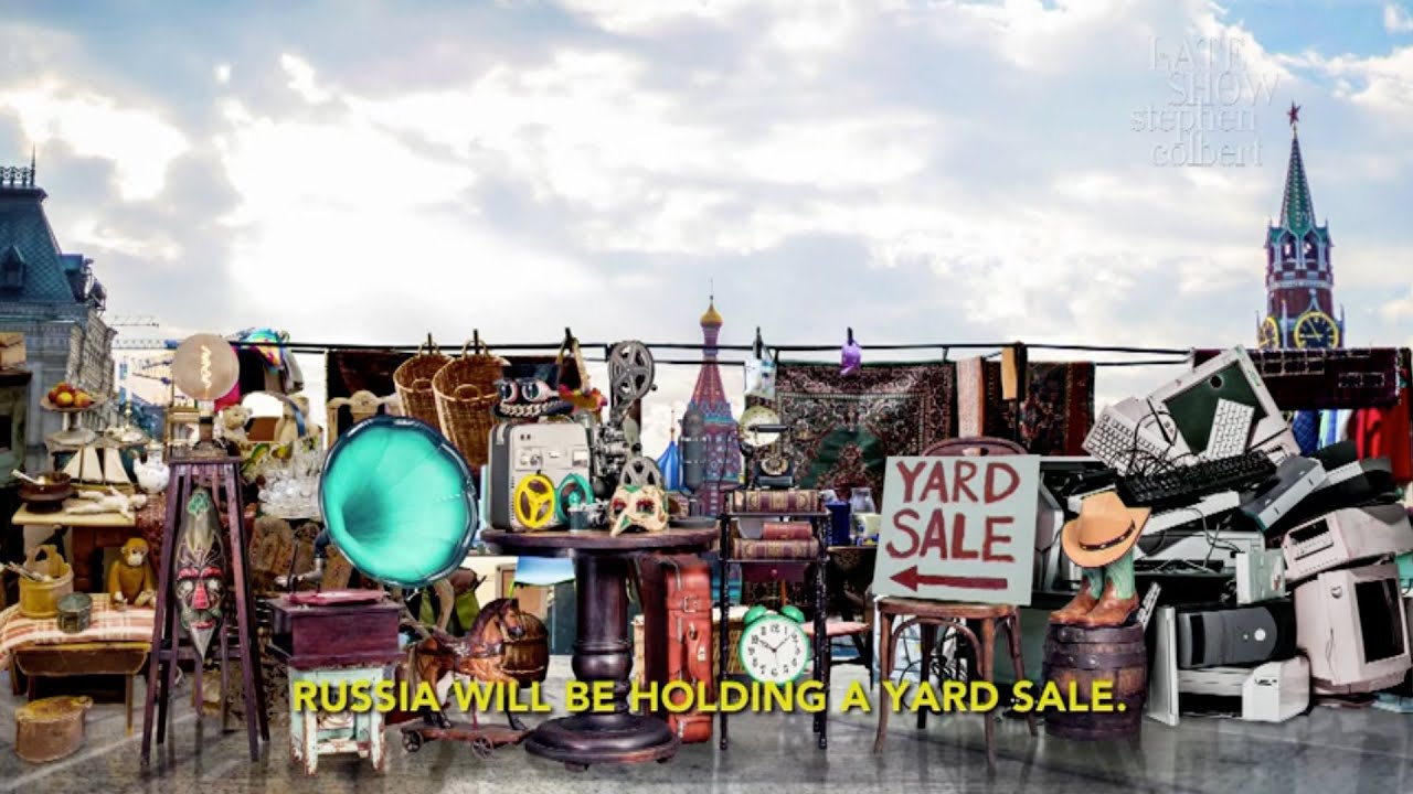 Russia Holds A Yard Sale To Pay Back Its Debts - YouTube