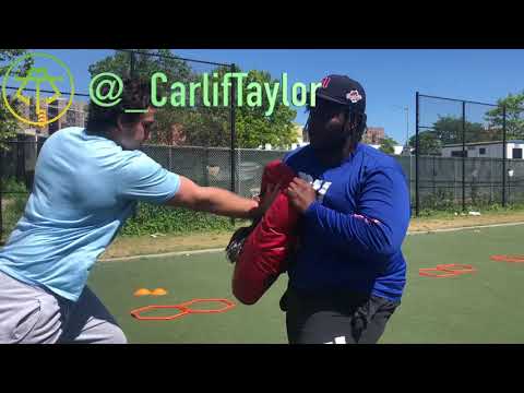 DRILLS FOR FASTER HANDS ( Defensive Line Drill)