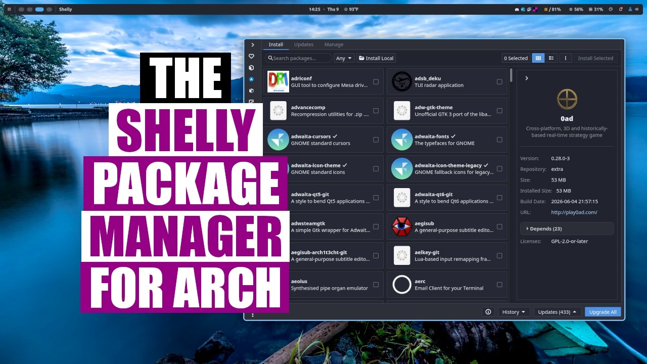 Shelly Is A GUI Package Manager For Arch Linux