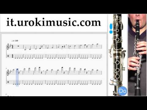 Lezioni di Clarinetto Miley Cyrus - Malibu Tutorial Spartito Parte#1 um-i276