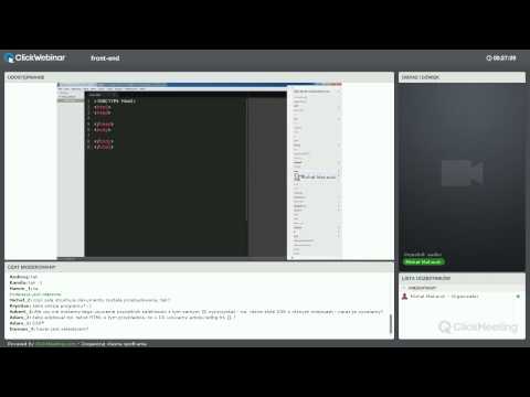 Kurs HTML, Nagranie Webinaru Podstawy HTML/CSS