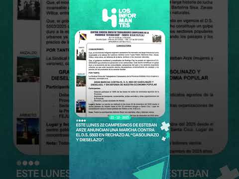 Campesinos de Esteban Arze marcharán contra el D.S. 5503 con wiphalas y ollas vacías
