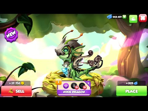 Hatched Nixie Dragon-dragon mania legends | 400 Ventusticia Dragon piece | DML