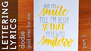 Lettering Lyrics | dodie - Gold Star For Me | VEDA #3
