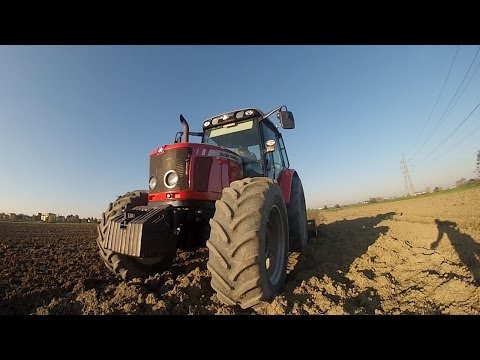 Massey Ferguson 5445 with harrow