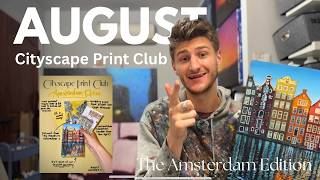 Painting Amsterdam Canals start to finish: August Cityscape Print Club