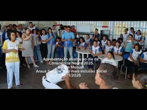 Grupo de capoeira Brasil mestre baiano Arauá Sergipe 28/11/2025 apresentação consciência negra