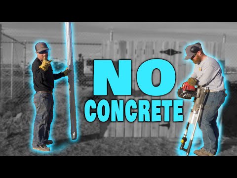 Driving a Steel Fence Post Instead of Using Concrete | It's Easy!