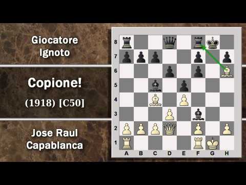 Partite Commentate di Scacchi 52- Capablanca vs NN - Copione! - 1918 [C50]