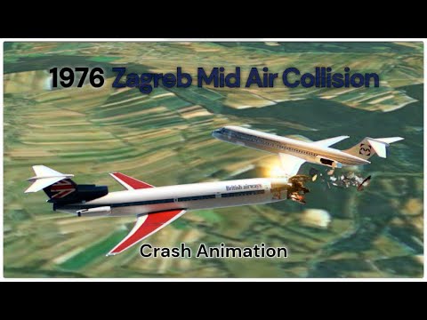 1976 Zagreb Mid Air Collision  | Animation |