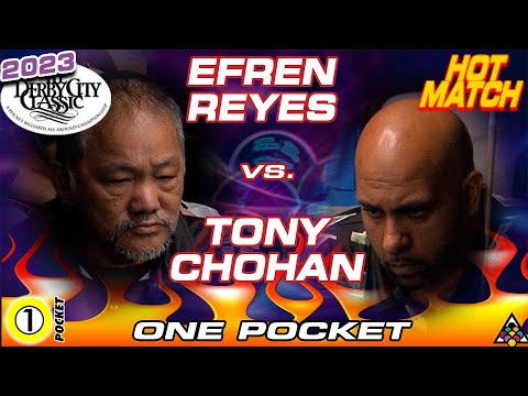EFREN REYES vs TONY CHOHAN - 2023 Derby City Classic One Pocket Division