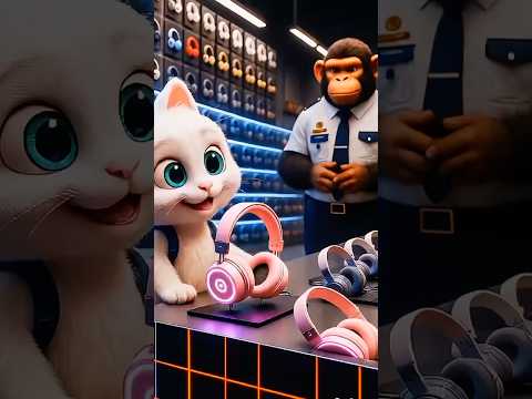 Cat and headphones #cat #cute #cuteanimal #shortvideo #shortsfeed #shortsviral #shorts #short #fyp