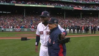 Dominican president Medina’s first pitch Dominican president Medina’s first pitch