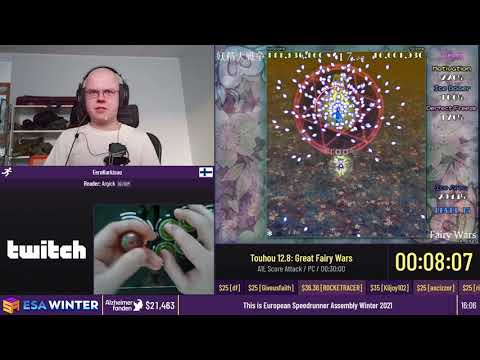 Touhou 12.8: Great Fairy Wars [A1L Score Attack] by EeroKurkisuo - #ESAWinter21