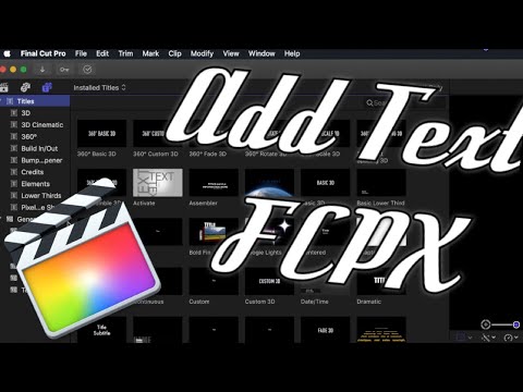How To Add Text In Final Cut Pro X