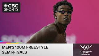 Men's 100m freestyle semi-finals featuring Josh Liendo from Day 4 of the Commonwealth Games