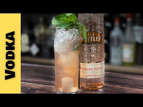 Easy Vodka Cocktails Recipes with Rhubarb - STUNNING COCKTAIL!