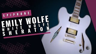 Video thumbnail for Epiphone Emily Wolfe "White Wolfe" Sheraton Electric Guitar Demo by THE PEDAL COUPLE