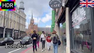 🇬🇧☀️【HDR 4K】London Sunny Walk - Finsbury Park to King's Cross Station (July, 2023)