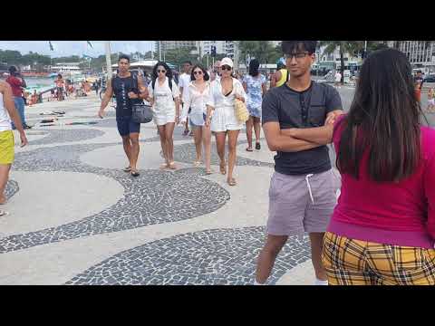 Walking Around Copacabana Beach - Rio de Janeiro, Brazil