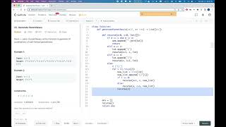 리트코드 22. Generate Parentheses | 재귀를 이용한 Backtracking | DP