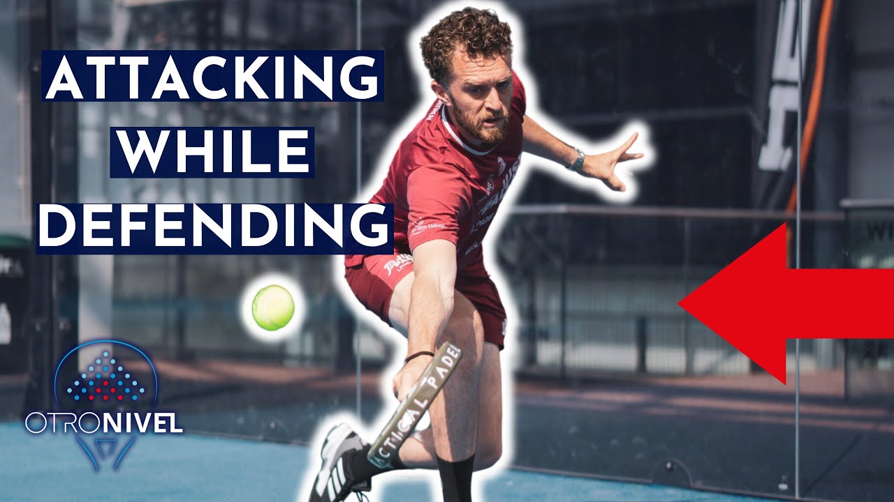 Aggressive padel defense using strategic lobs and volley lobs.