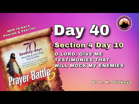DAY 40 || MFM 70 DAYS PRAYER & FASTING 2025 || 12TH SEPT, 2025