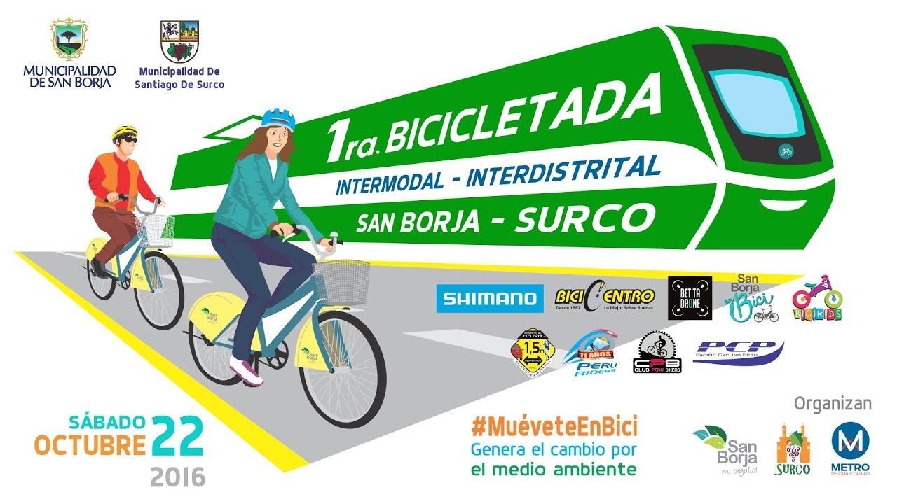 1ra bicicletada Intermodal Interdistrital San Borja Surco